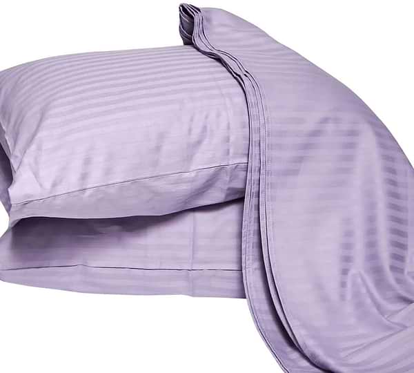 Фото - Комплект постільної білизни Moon&Star прост. 220х240 + 2 нав. 50х70 Satin Stripe Soft Lilac (MS-880000706)