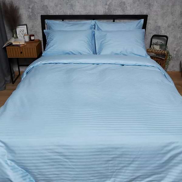 Фото - Комплект постельного белья Moon&Star Satin Stripe Ocean Calm (MS-890000837)