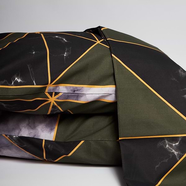 Фото - Комплект постельного белья Moon&Star Микросатин Premium Golden Marble 200х220 нав. 50х70 см 2 шт. (MS-880000571)