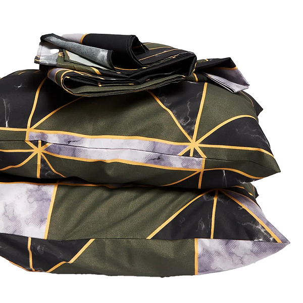 Фото - Комплект постільної білизни Moon&Star прост. 220х240 + 2 нав. 70х70 Мікросатин Premium Golden Marble (MS-880000575)