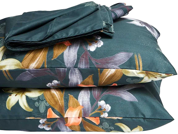 Фото - Комплект постільної білизни Moon&Star Мікросатин Premium Floral Nocturne 143х210 см нав. 70х70 2 шт. (MS-890000677)