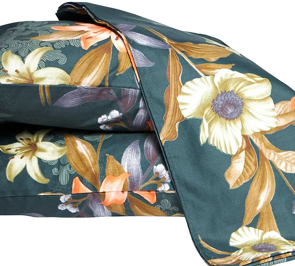 Фото - Комплект постільної білизни Moon&Star Мікросатин Premium Floral Nocturne 143х210 см нав. 70х70 2 шт. (MS-890000677)