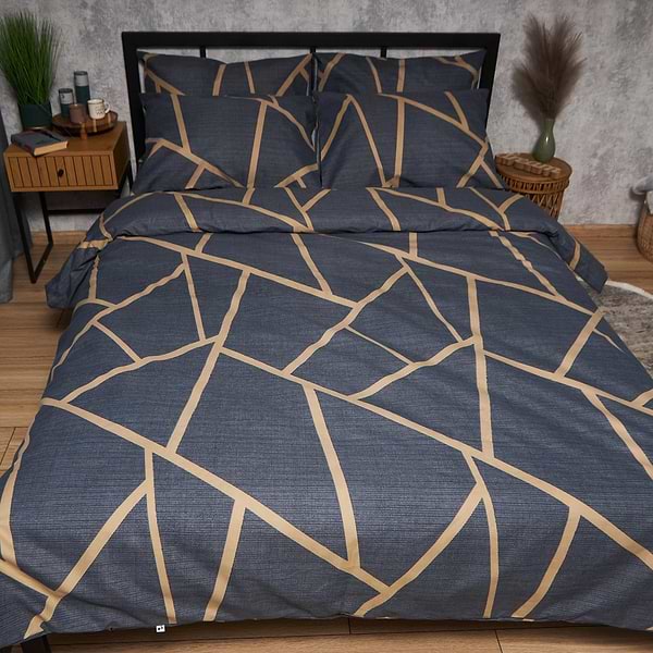 Фото - Комплект постельного белья Moon&Star Микросатин Premium Deep Blue Luxe 175х210 см 50х70 2 шт. (MS-890000667)