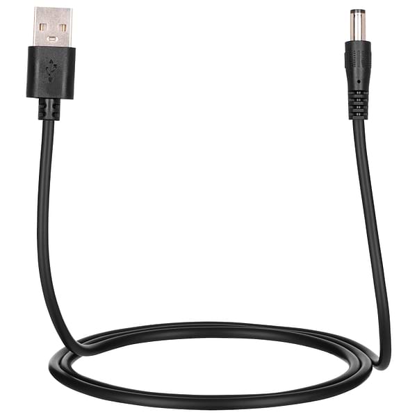 Фото - Кабель USB - DC 2E USB-A > DC 5.5х2.5мм 1m 5В/1.5A Black (1283126552823)