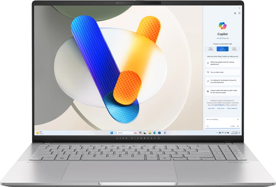 Ноутбук Asus Vivobook S 16 M5606WA-MX023X Cool Silver - Фото 1