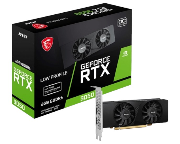 Фото - Видеокарта MSI GeForce RTX 3050 6GB GDDR6 LP OC (912-V812-025)