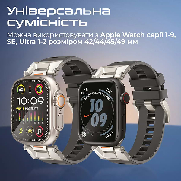 Фото - Ремінець для смарт-годинника Promate silicaband-pro.black