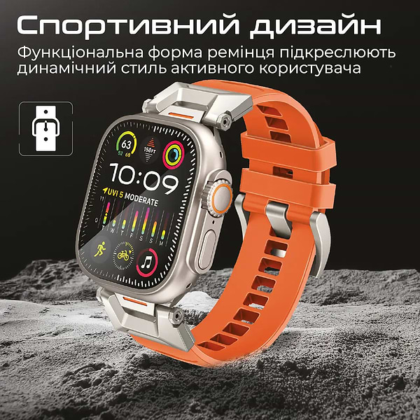 Фото - Ремінець для смарт-годинника Promate silicaband-pro.orange