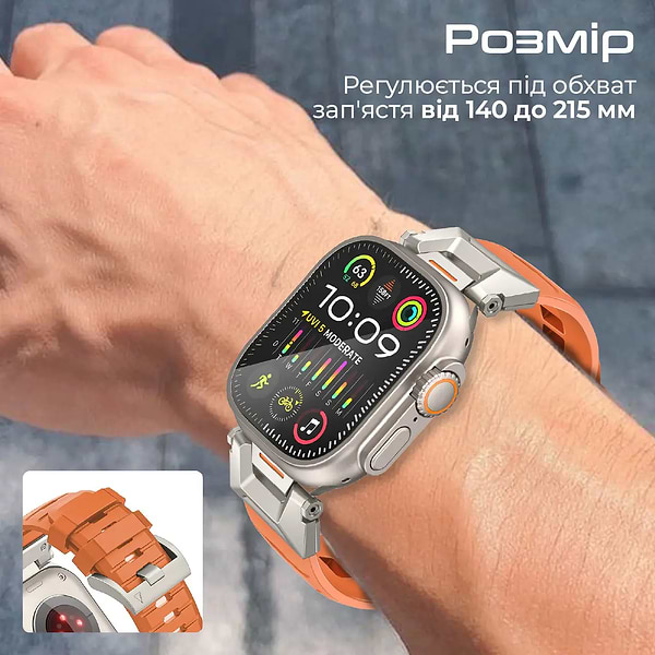 Фото - Ремінець для смарт-годинника Promate silicaband-pro.orange
