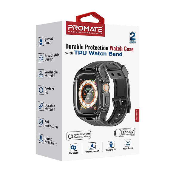 Фото - Чехол-бампер для смарт-годинника Promate caseband.black