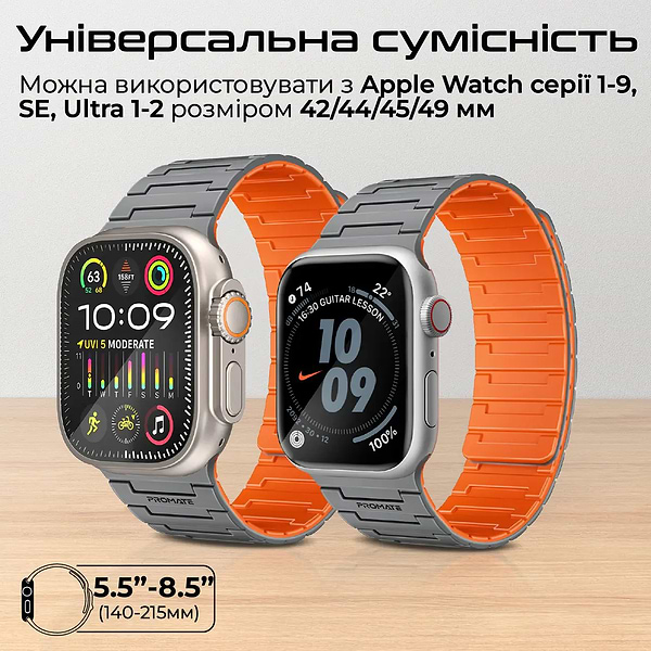Фото - Ремінець для смарт-годинника Promate magband-ms.grey