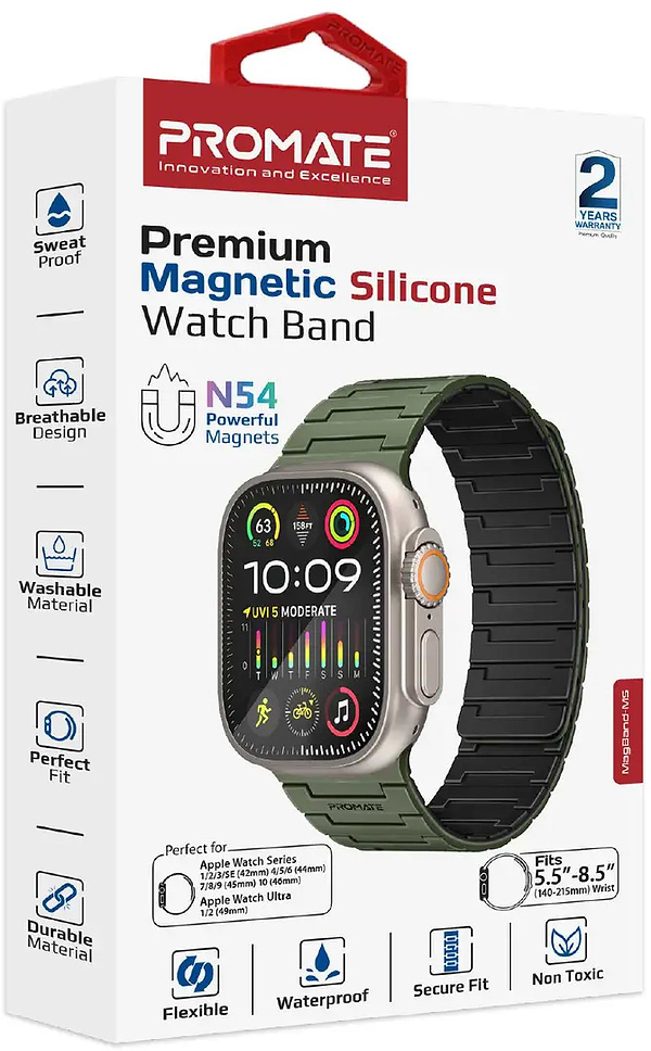 Фото - Ремінець для смарт-годинника Promate magband-ms.midnightgreen