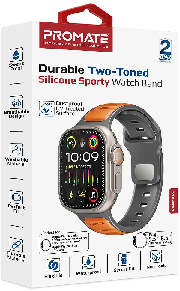 Фото - Ремешок для смарт-часов Promate siliband-dc.orange