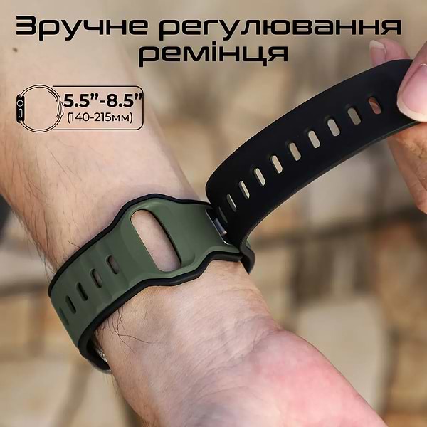 Фото - Ремешок для смарт-часов Promate siliband-dc.midnightgreen