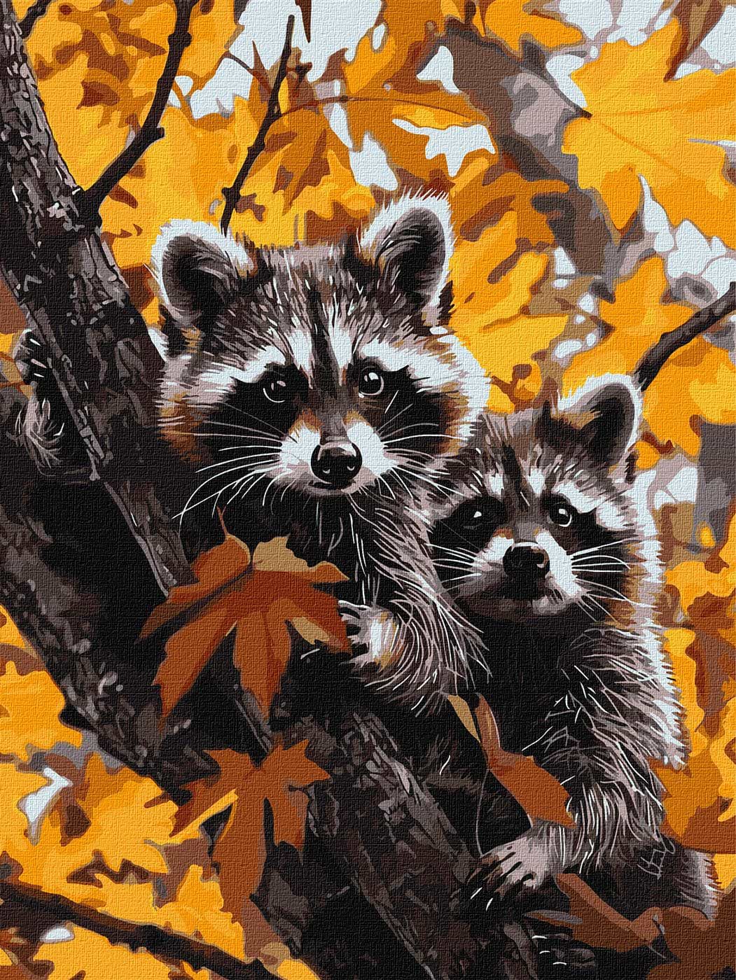 Картина за номерами Ideyka Пригода єнотів ©art_selena_ua 30х40 см (KHO6653) - Фото 1