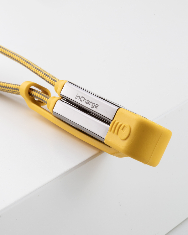 Фото - Кабель синхронізації даних Rolling Square 6in1, inCharge XL 2 м Yellow (XLM03R)