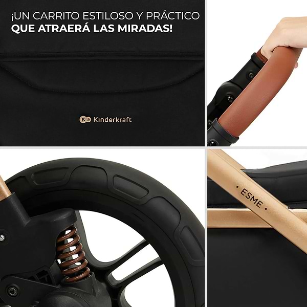 Фото - Коляска универсальная 2 в 1 Kinderkraft Esme Black (KSESME00BLK2000)
