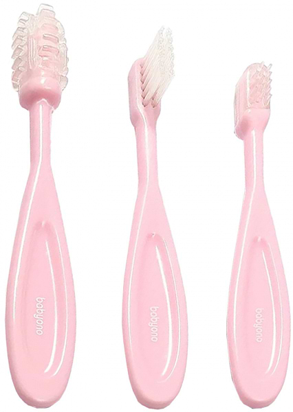 Фото - Набор для полости рта ребенка BabyOno розовый 3шт (550/01)