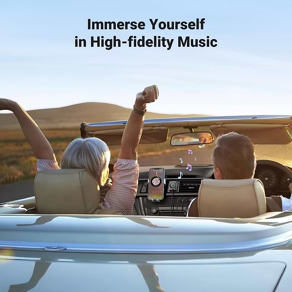 Фото - FM модулятор UGREEN CM723 Bluetooth 5.4 Car Receiver Audio Adapter Black (35002)