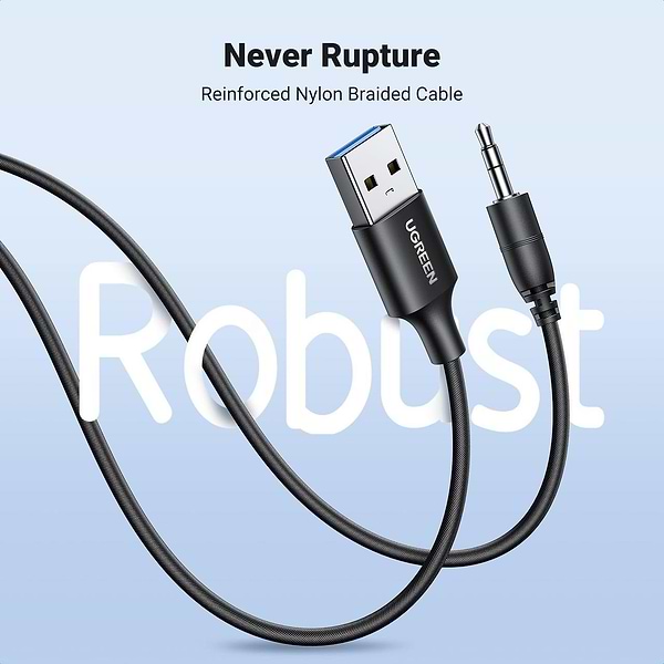 Фото - FM модулятор UGREEN CM723 Bluetooth 5.4 Car Receiver Audio Adapter Black (35002)