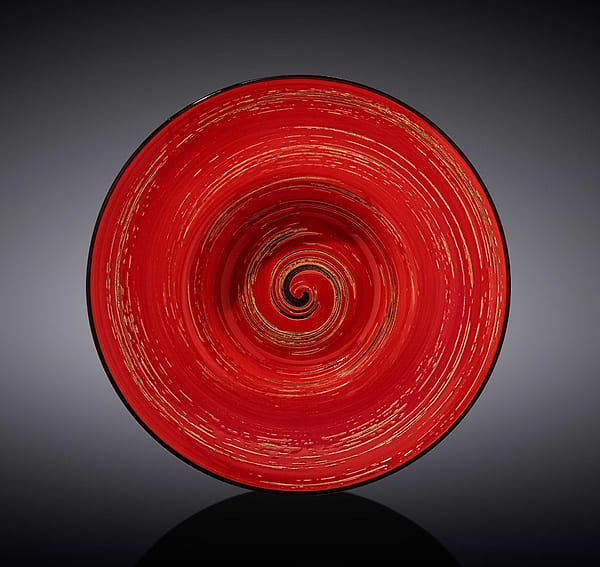 Фото - Тарелка суповая Wilmax Spiral Red 25.5 см (WL-669227 / A)