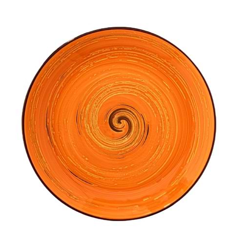 Тарілка обідня Wilmax Spiral Orange 25.5 см (WL-669314 / A) - Фото 1