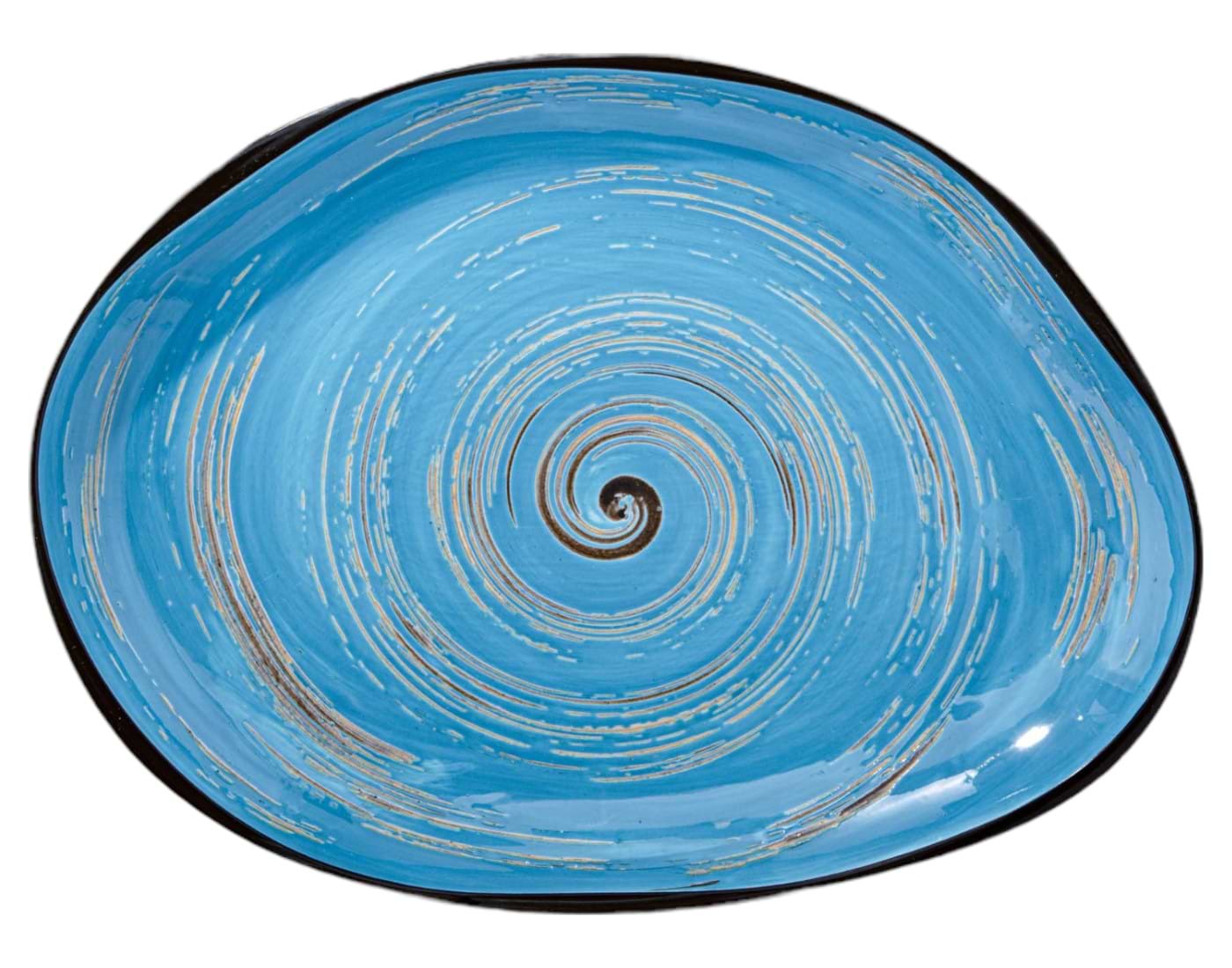 Блюдо Wilmax Spiral Blue 33х24.5см 700 мл (WL-669642 / A)