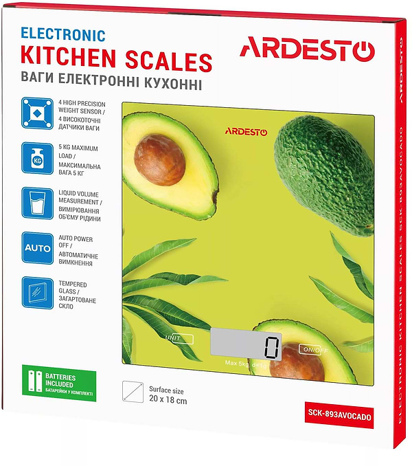 Фото - Весы кухонные Ardesto SCK-893AVOCADO