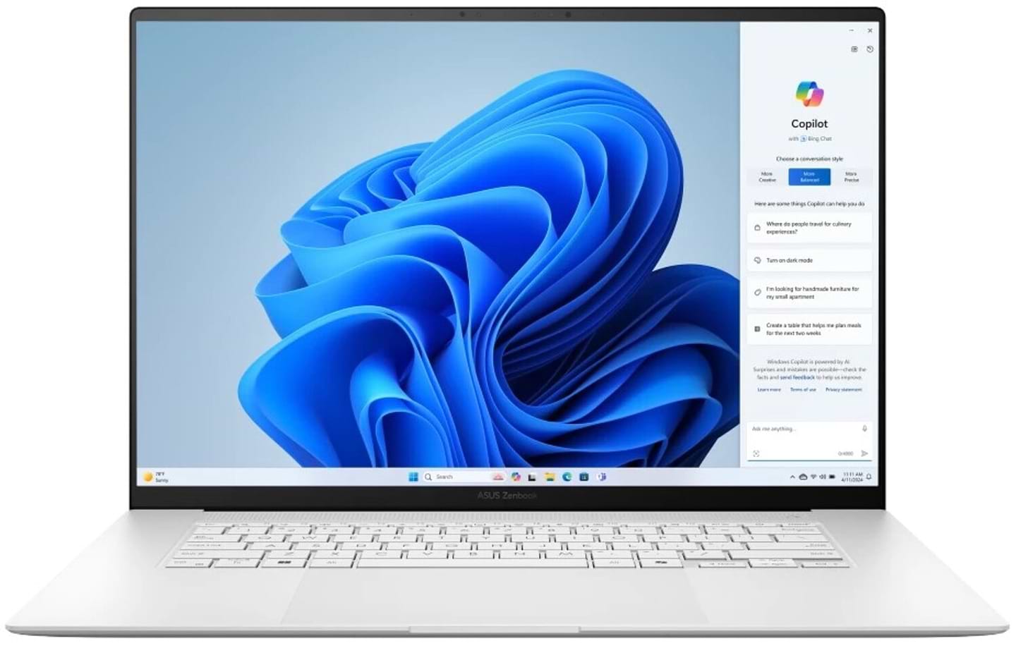 Ноутбук Asus Zenbook S 16 UM5606KA-RK736W Scandinavian White - Фото 1