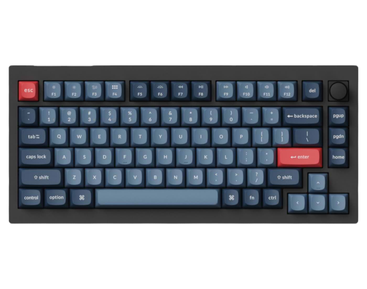 Клавиатура беспроводная игровая Keychron V1 Max 84Key Gateron Jupiter Red WL/BT/USB-A QMK, EN/UKR (V1MD1_KEYCHRON) - Фото 1