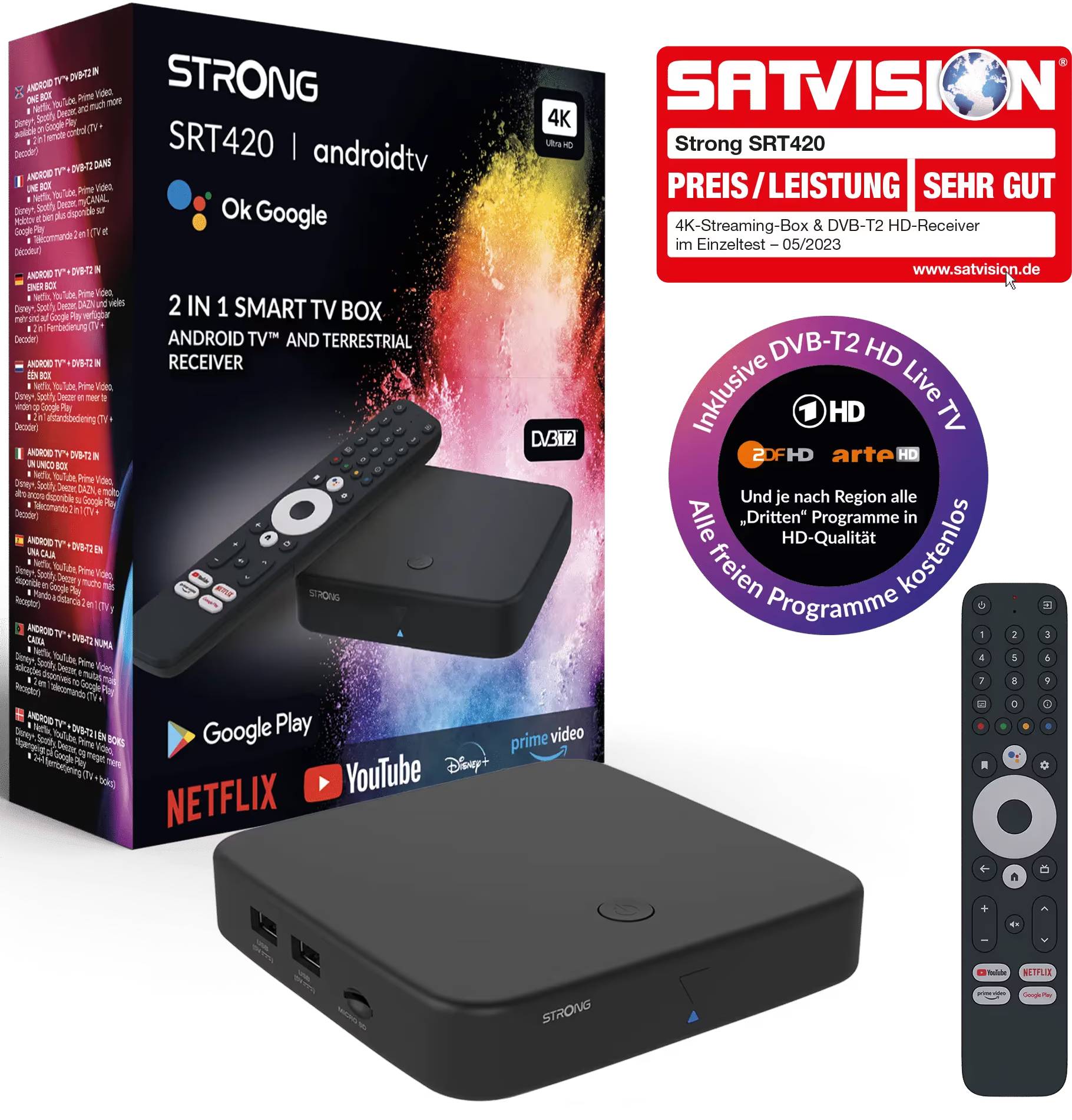 Фото - Стационарный медиаплеер Strong Hybrid Android TV (SRT420)