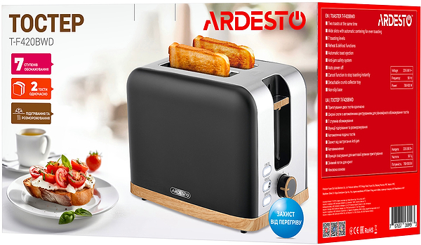 Фото - Тостер Ardesto T-F420BWD