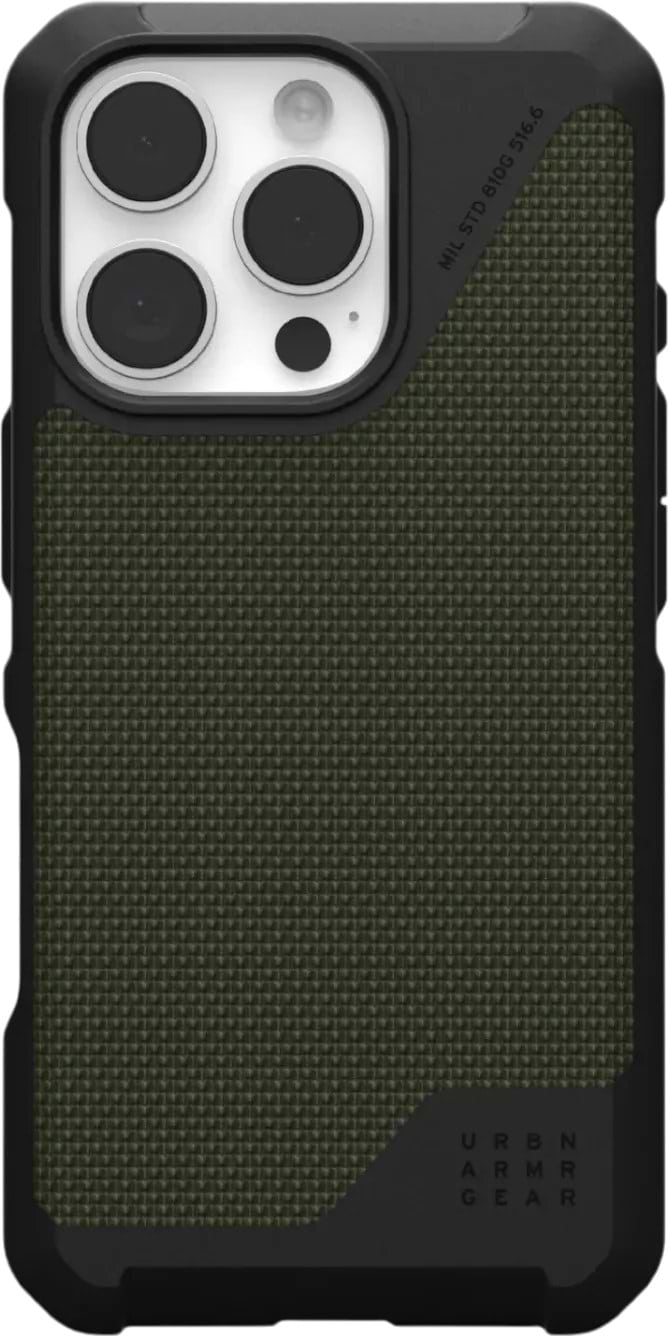 Чехол для смартфона UAG for Apple iPhone 16 Pro, Metropolis LT Magsafe, Kevlar Olive (114452113972) - Фото 1
