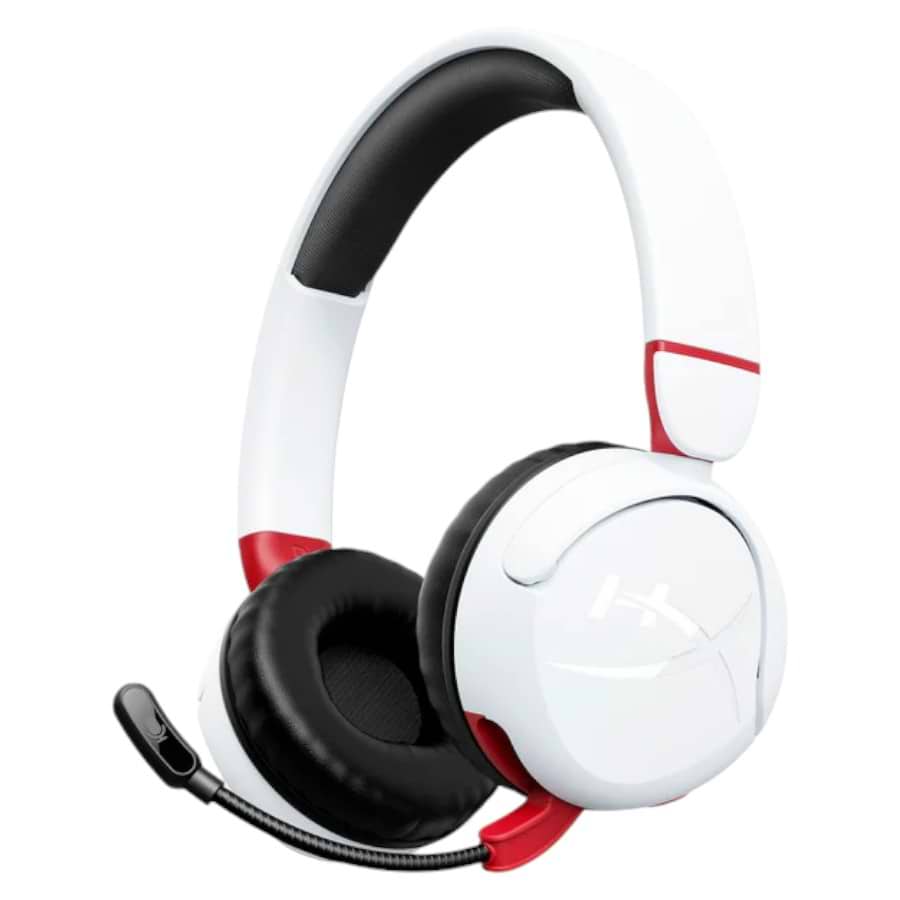 Гарнитура беспроводная игровая HyperX Cloud Mini, mini-jack/BT 1.2m White-Red (7G8F2AA) - Фото 1