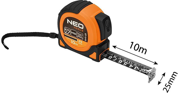Фото - Рулетка Neo Tools 67-245 Super Black, 10мx25мм