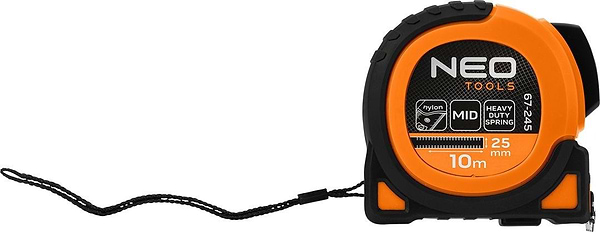 Фото - Рулетка Neo Tools 67-245 Super Black, 10мx25мм