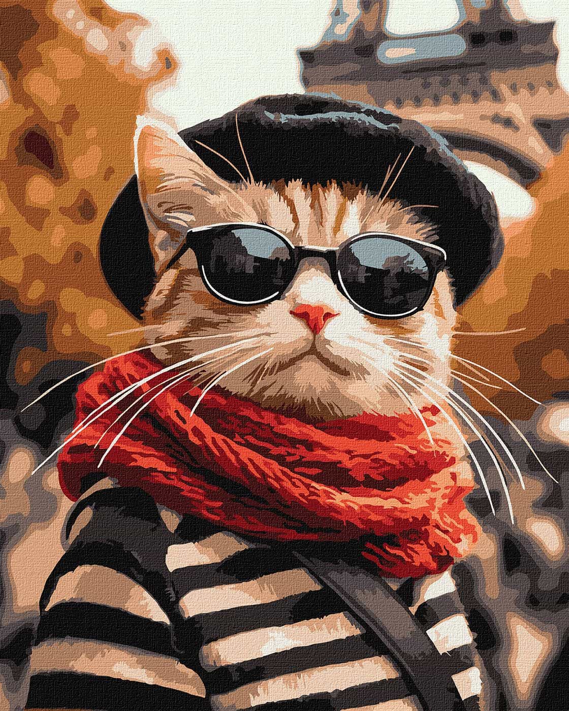 Купить Картина по номерам Ideyka "Пушистик в Париже" 40х50 см (KHO6705) - Фото 1 Картина по номерам Ideyka "Пушистик в Париже" 40х50 см (KHO6705) - Фото 1