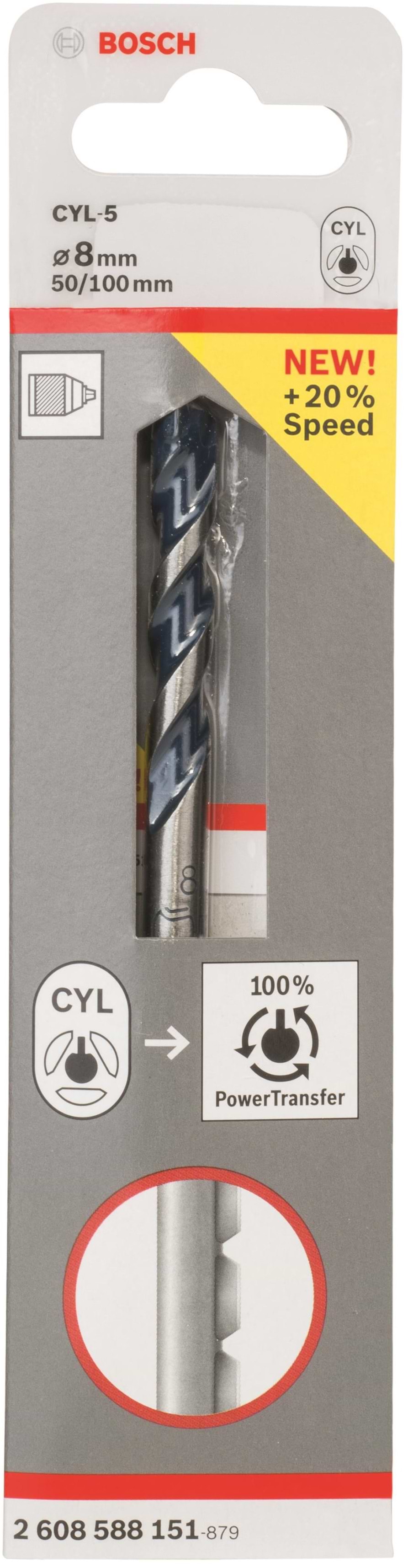 Свердло Bosch CYL-5 8х50х100 мм (2.608.588.151)