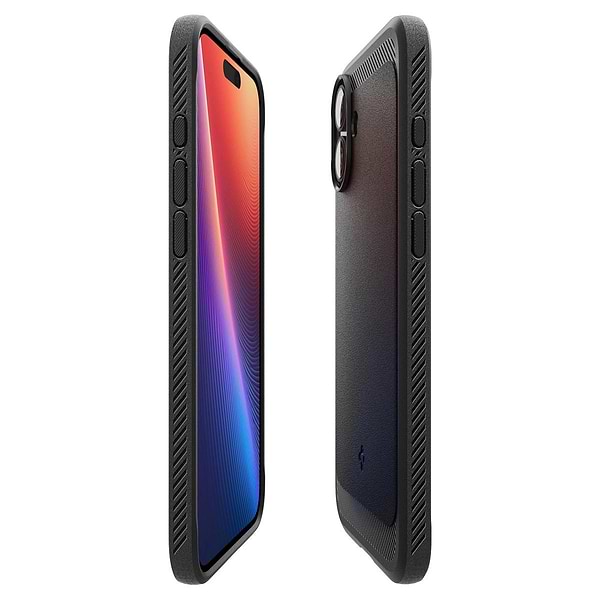 Фото - Чехол для смартфона Spigen iPhone 16, Rugged Armor MagFit, Matte Black (ACS08214)