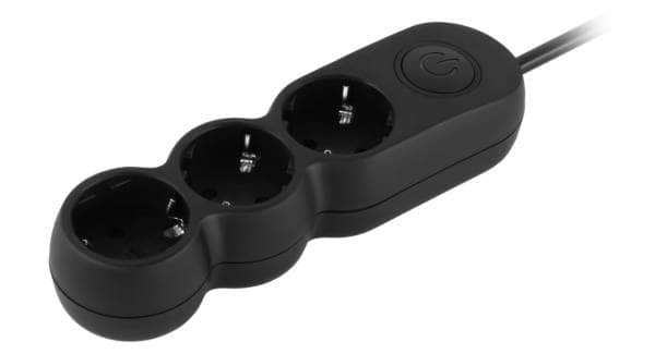 Фото - Удлинитель 220В 2E Plus 3 розетки 3 м Black (2E-U03VES3MBK)