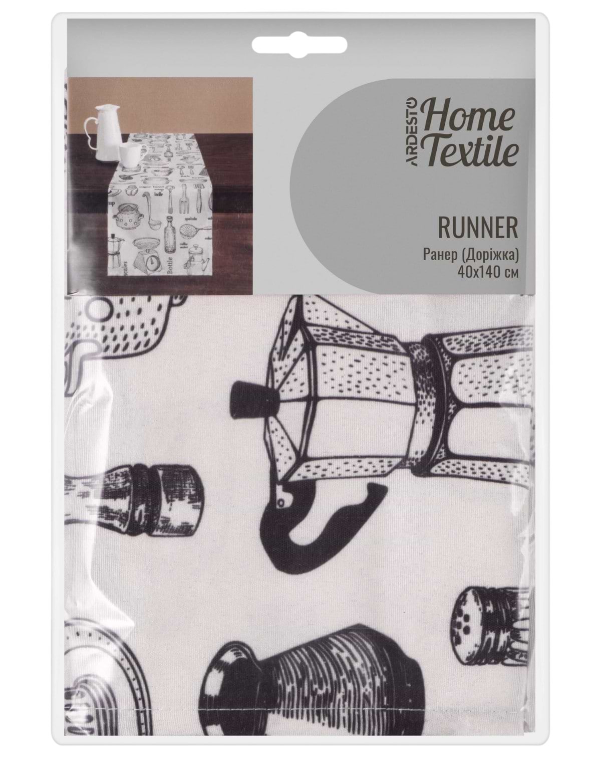 Скатерть раннер Ardesto Kitchen 40х140 см (ART01KN)
