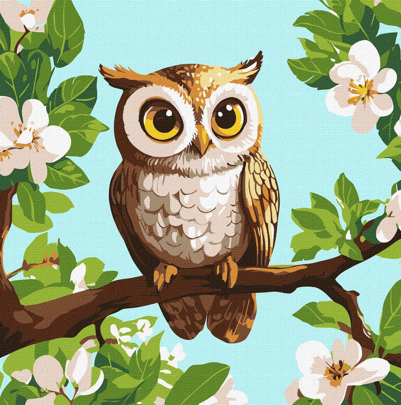 Картина по номерам Ideyka Лесной караул 30х30 см (KHO6740)