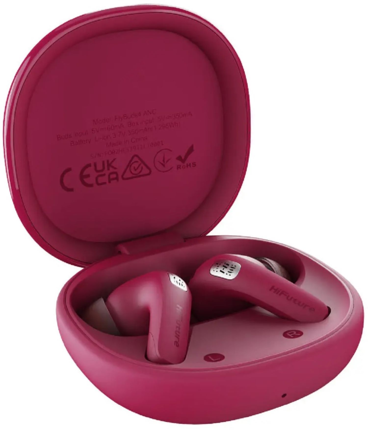 Навушники вкладиші бездротові TWS HiFuture flybuds4.hotpink - Фото 1