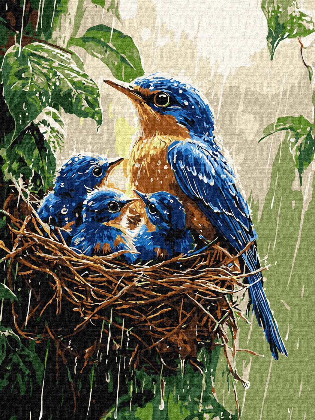 Картина по номерам Ideyka Весенний дождь 30х40 см (KHO6741)