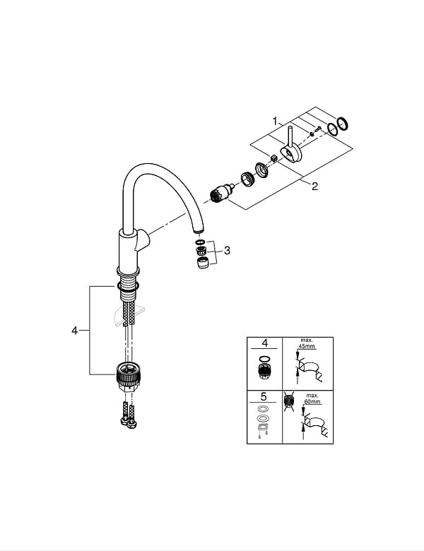 Фото - Кухонний змішувач Grohe QuickFix Start Classic (31553001)