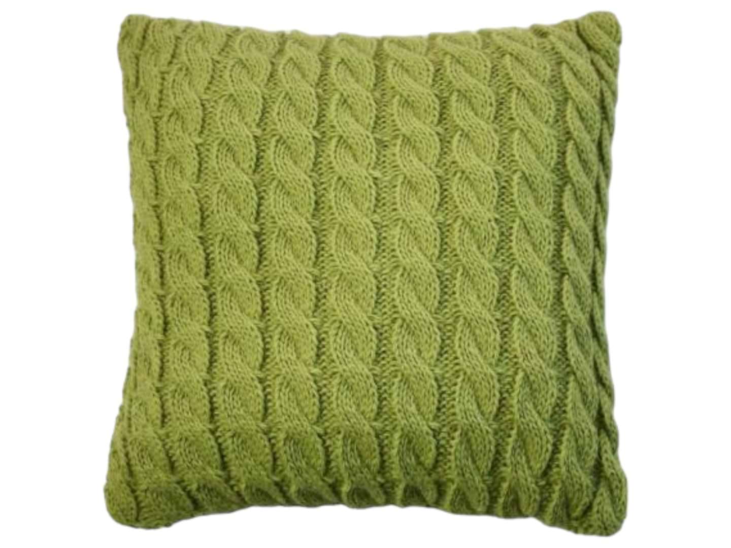 Наволочка Прованс в'язана декоративна Коси зелена 33х33 см (028322)