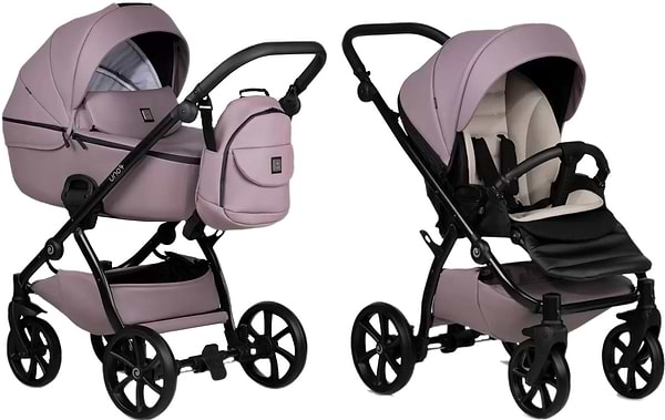 Фото - Коляска універсальна 2 в 1 Tutis Uno5 plus LEATHER COLLECTION Mauve
