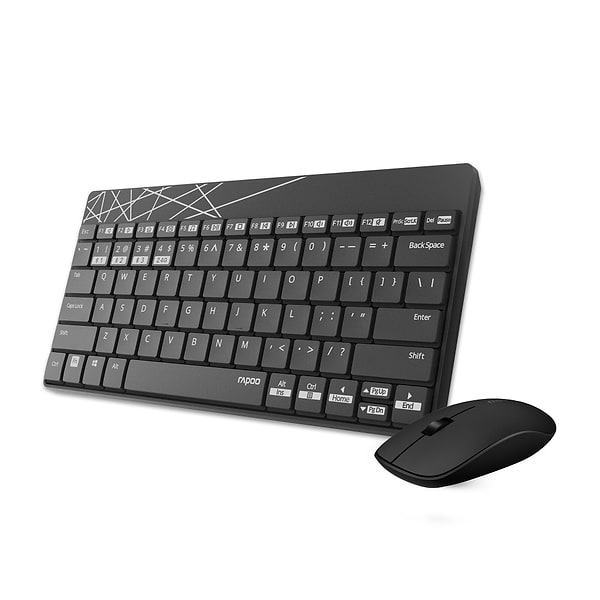 Фото - Клавиатура+мышь беспроводная Rapoo 8000M Wireless Black
