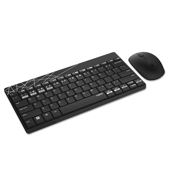 Фото - Клавиатура+мышь беспроводная Rapoo 8000M Wireless Black