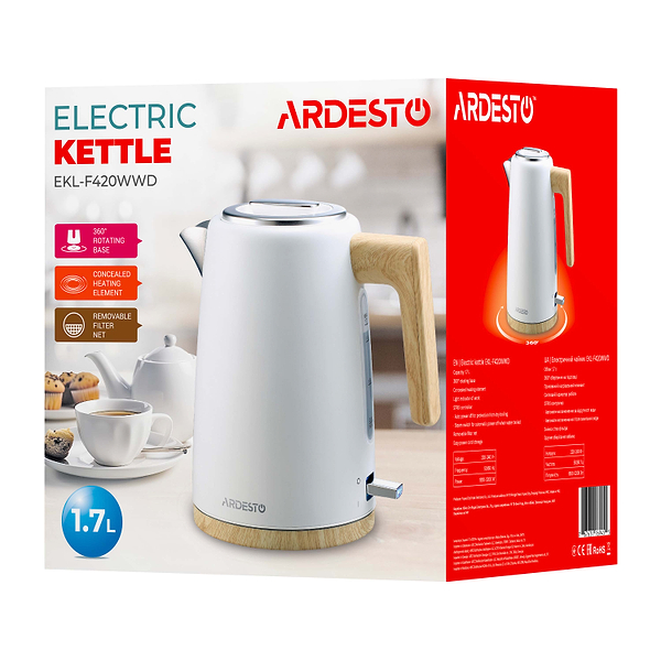 Фото - Електричний чайник Ardesto EKL-F420WWD